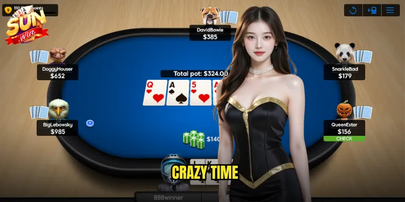 Crazy Time sunwin - Vòng quay điên cuồng với bonus game bùng nổ 7 Crazy Time